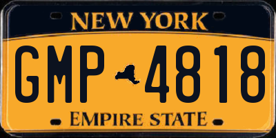 NY license plate GMP4818