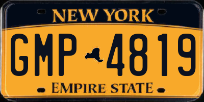 NY license plate GMP4819