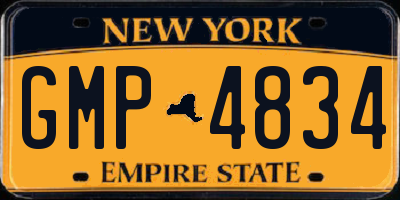 NY license plate GMP4834