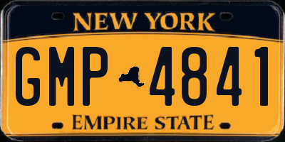 NY license plate GMP4841