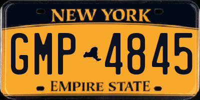 NY license plate GMP4845