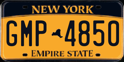 NY license plate GMP4850