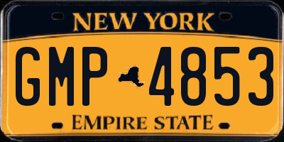 NY license plate GMP4853