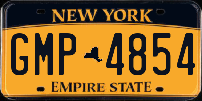 NY license plate GMP4854