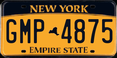 NY license plate GMP4875