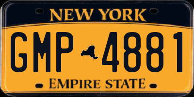 NY license plate GMP4881