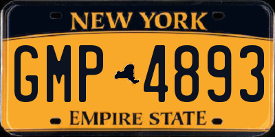 NY license plate GMP4893