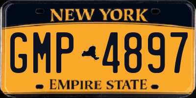 NY license plate GMP4897
