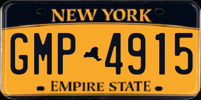 NY license plate GMP4915