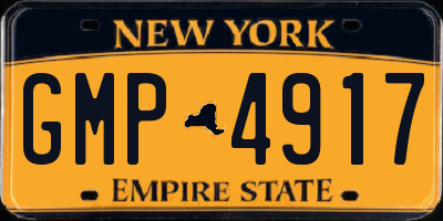 NY license plate GMP4917
