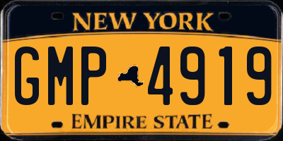 NY license plate GMP4919