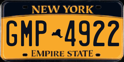 NY license plate GMP4922