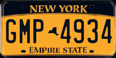 NY license plate GMP4934