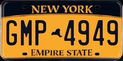 NY license plate GMP4949
