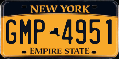 NY license plate GMP4951