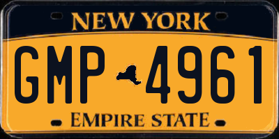 NY license plate GMP4961