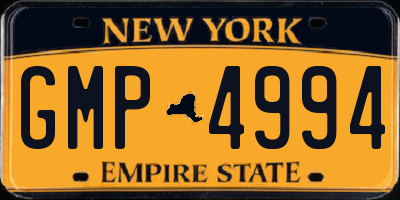 NY license plate GMP4994