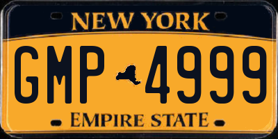 NY license plate GMP4999
