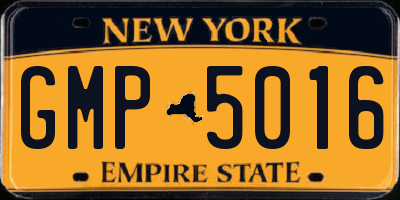 NY license plate GMP5016