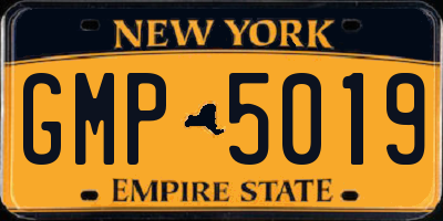 NY license plate GMP5019