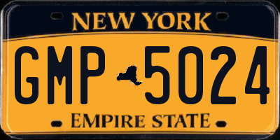 NY license plate GMP5024