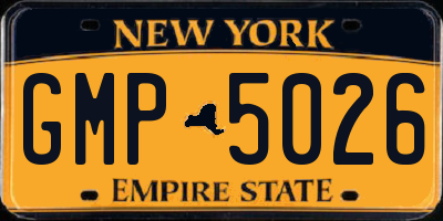 NY license plate GMP5026