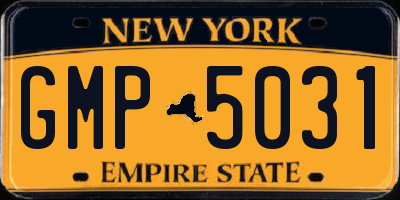 NY license plate GMP5031