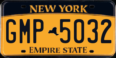 NY license plate GMP5032