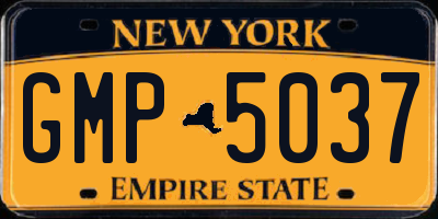 NY license plate GMP5037