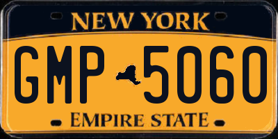 NY license plate GMP5060