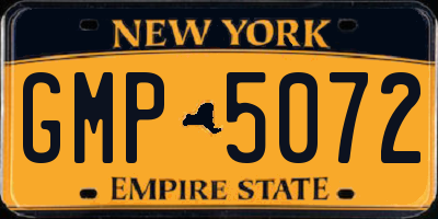 NY license plate GMP5072