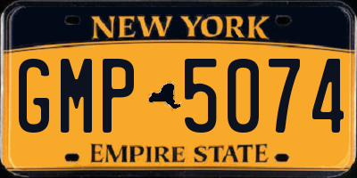 NY license plate GMP5074