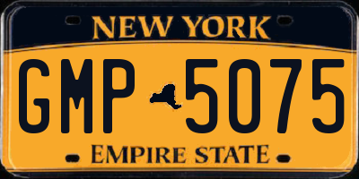 NY license plate GMP5075