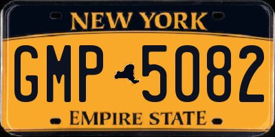 NY license plate GMP5082