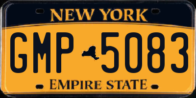 NY license plate GMP5083