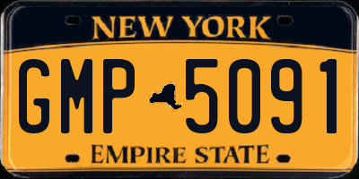 NY license plate GMP5091