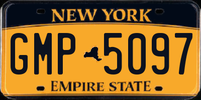 NY license plate GMP5097