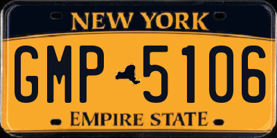 NY license plate GMP5106