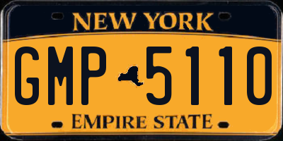 NY license plate GMP5110