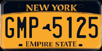 NY license plate GMP5125