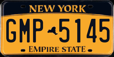 NY license plate GMP5145