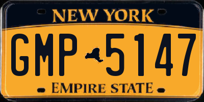 NY license plate GMP5147