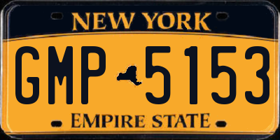 NY license plate GMP5153