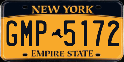 NY license plate GMP5172