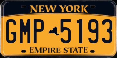 NY license plate GMP5193