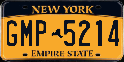 NY license plate GMP5214