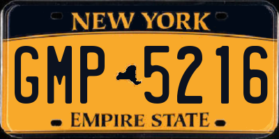 NY license plate GMP5216
