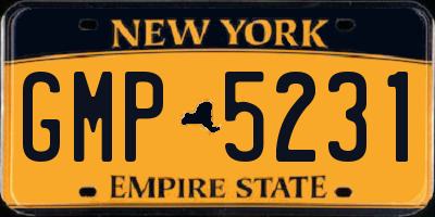 NY license plate GMP5231
