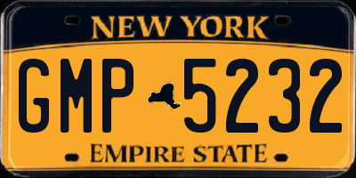 NY license plate GMP5232