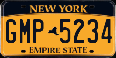 NY license plate GMP5234
